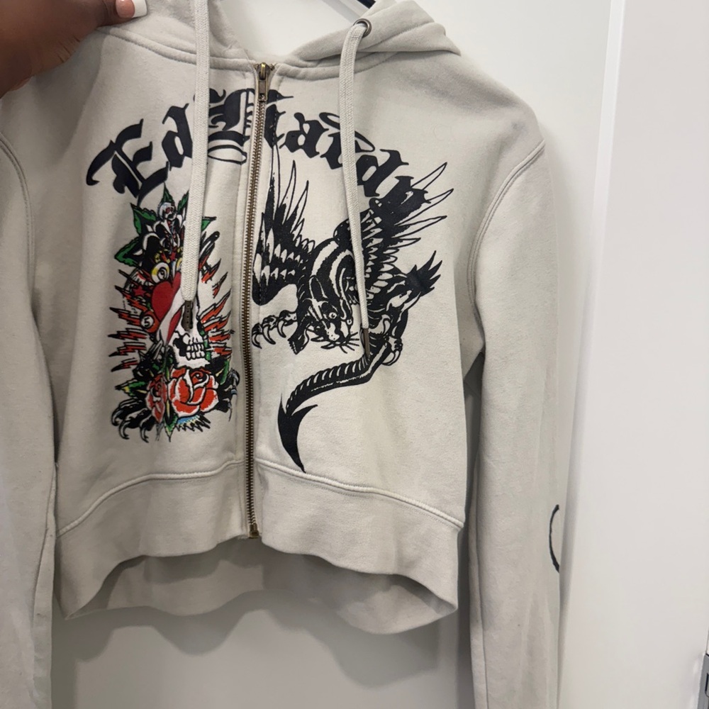 Ed Hardy Cream Hoodie XL